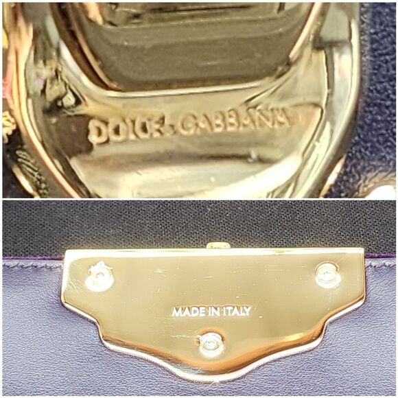 NWOT Dolce&Gabbana Lucia Studded Mixed-Media Velvet Shoulder Bag W/ Dust Bag - Picture 16 of 16